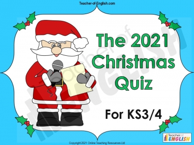 2021 Christmas Quiz for KS3 and KS4 Teaching Resources